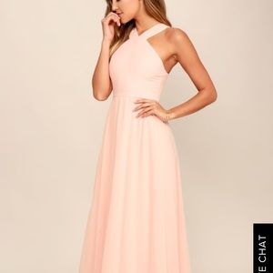 Air of Romance Peach Maxi dress